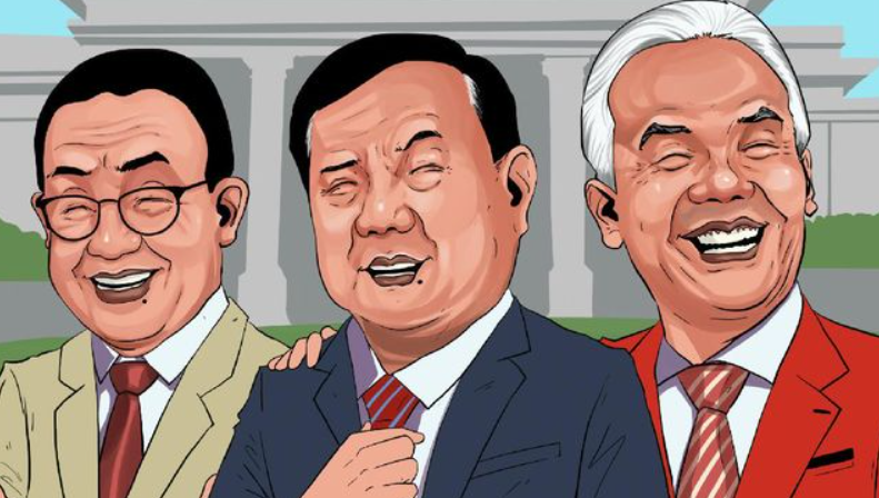 Foto: Ilustrasi Anies Baswedan (kiri), Prabowo Subianto (tengah), dan Ganjar Pranowo (kanan). (Edward Ricardo/CNBC Indonesia)