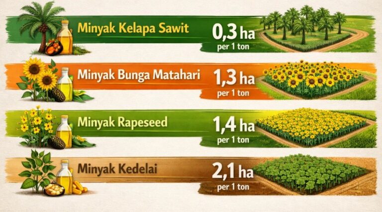 Minyak Nabati yang Paling Hemat Lahan dan Paling Berkelanjutan